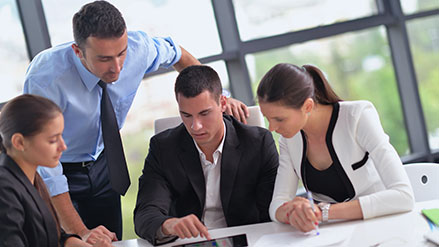 Conceptual image about sharing a dashboard with colleagues